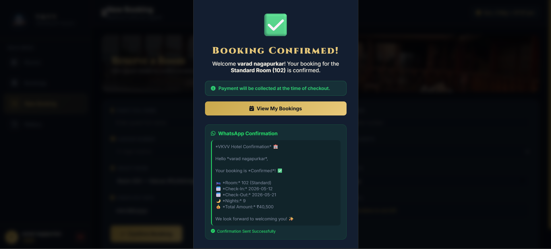 VKVV Booking
